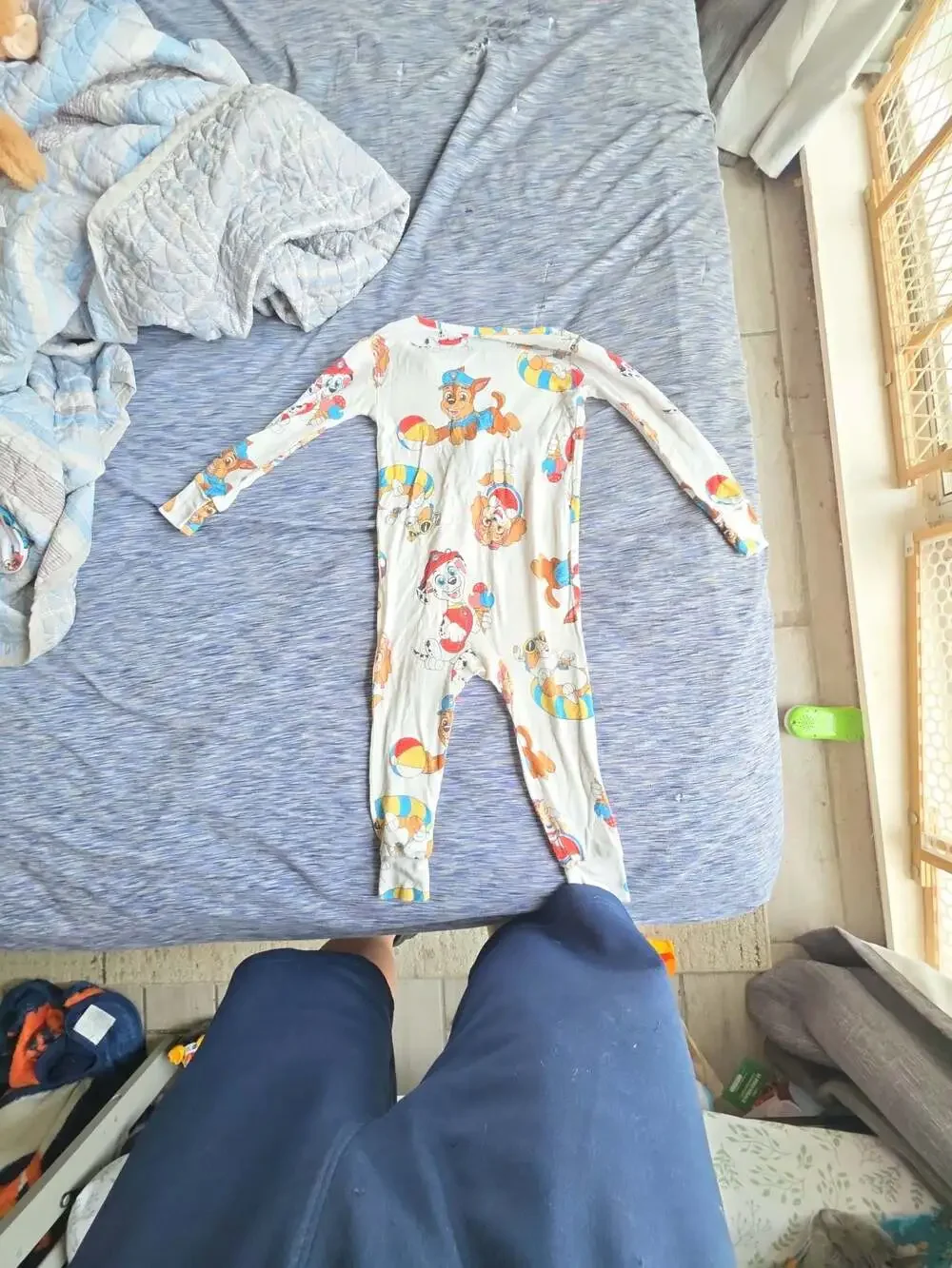 Paw Patrol Summer Theme Full-Zip Baby Footed Sleeper Pajamas, 18M